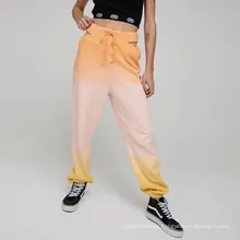 Womens Sport Dip Dye Jogger Sweater Pants